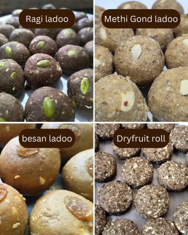 Assorted A2 ladoo box मिश्र लाडू बॉक्स (A2 Desi Gir Cow ghee)